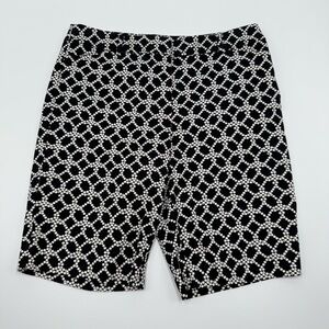 NWT Talbots Women’s Perfect Shorts 10 ½” Inseam Size 8 Cotton Blend Black White